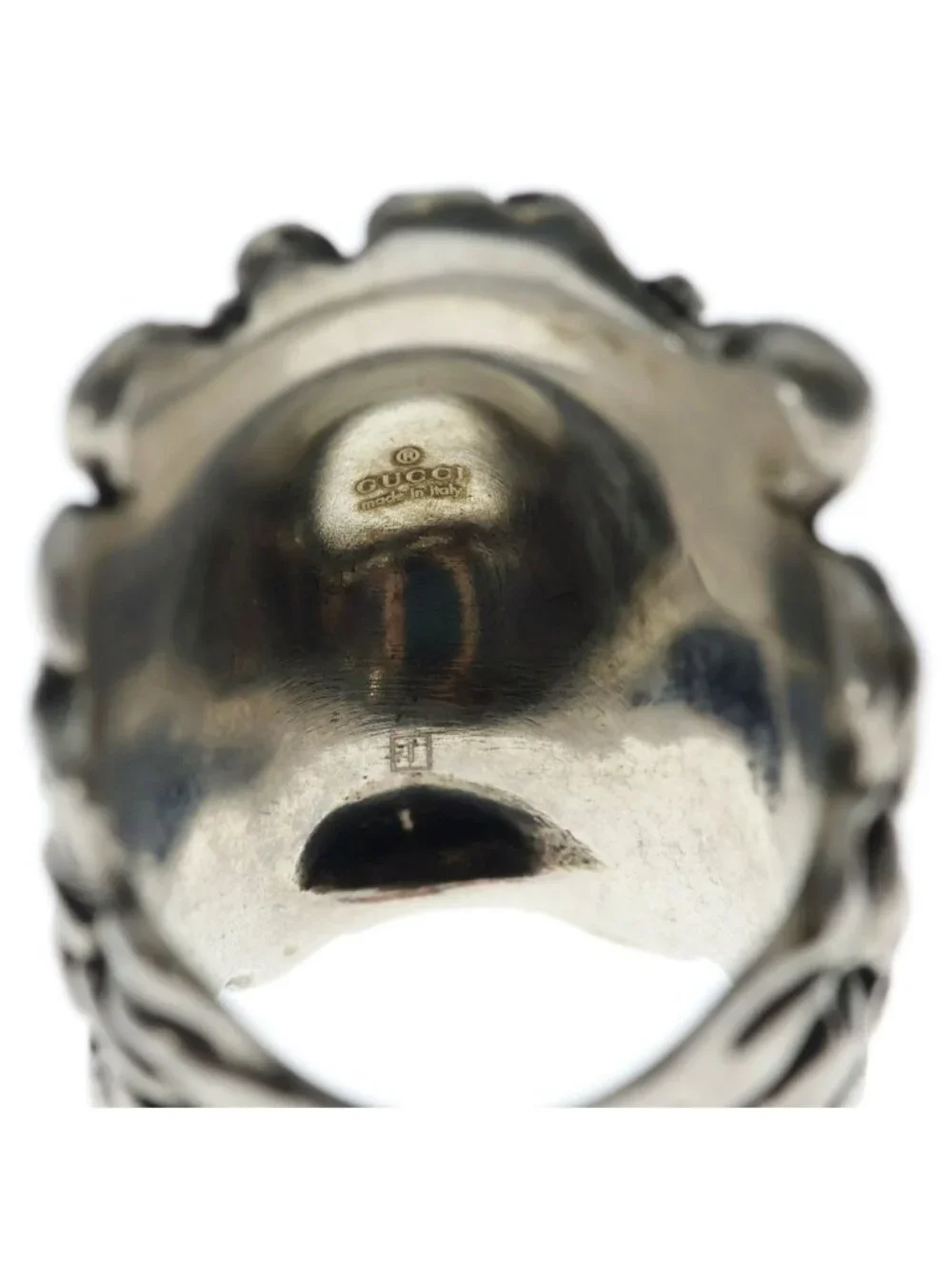 Gucci Lion Head Ring Silver